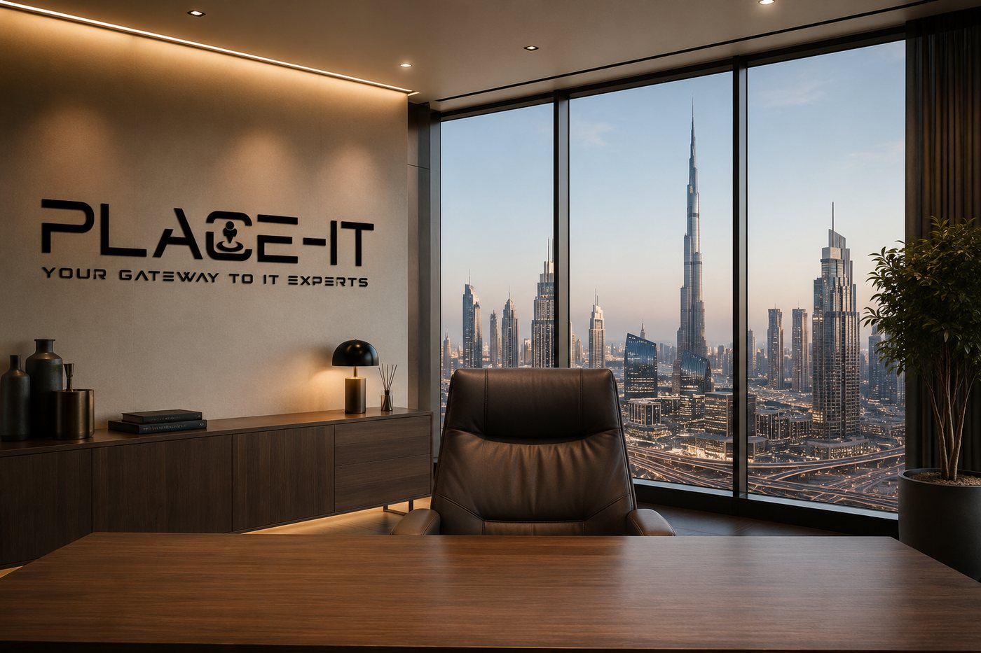 Place-IT Büro in Dubai mit Blick auf die Skyline